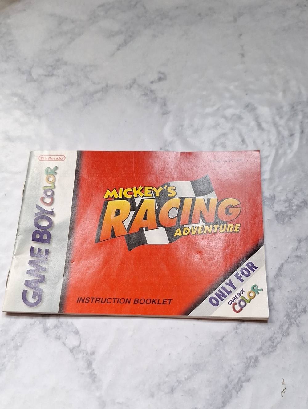 Nintendo Game Boy Color - Mickey's Racing Adventure Instruction Booklet (Red)
